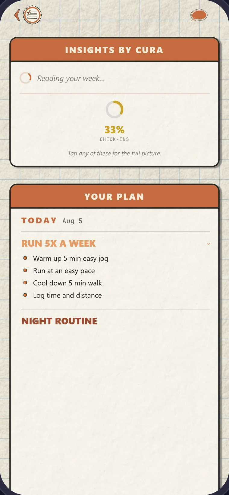 The Cura planning screen